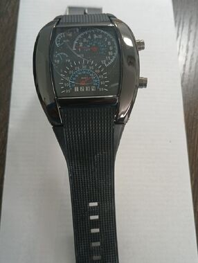 Men's Black Digital Analog Sport Watch - Unbranded